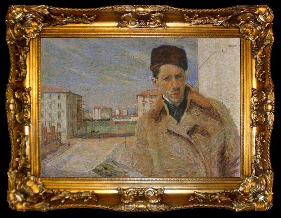 framed  Umberto Boccioni Self-Portrait, ta009-2